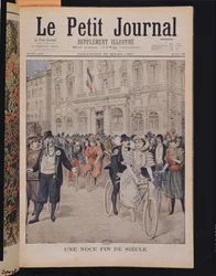 自転車での結婚式、「ルプティジャーナル」の表紙イラスト、1897年3月5日